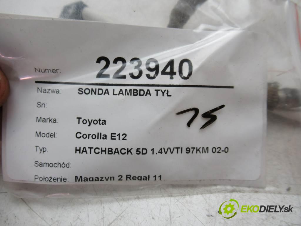 Toyota Corolla E12    HATCHBACK 5D 1.4VVTI 97KM 02-07  sonda lambda zadní část  (Lambda sondy)