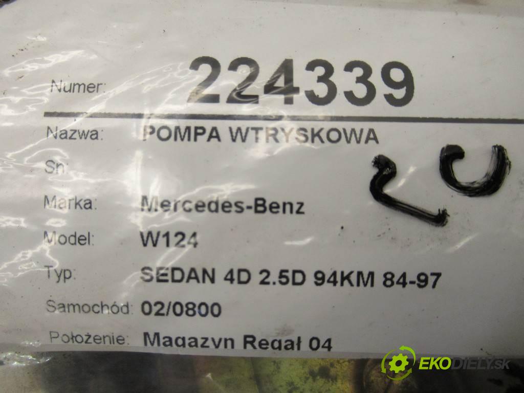 Mercedes-Benz W124  1988  SEDAN 4D 2.5D 94KM 84-97 2500 pumpa vstřikovací 6020702101 (Vstřikovací čerpadla)