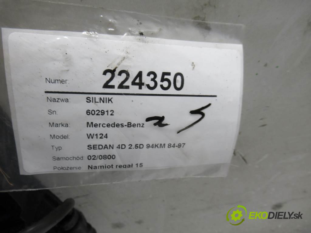 Mercedes-Benz W124  1988  SEDAN 4D 2.5D 94KM 84-97 2500 Motor 602912 (Motory (kompletné))