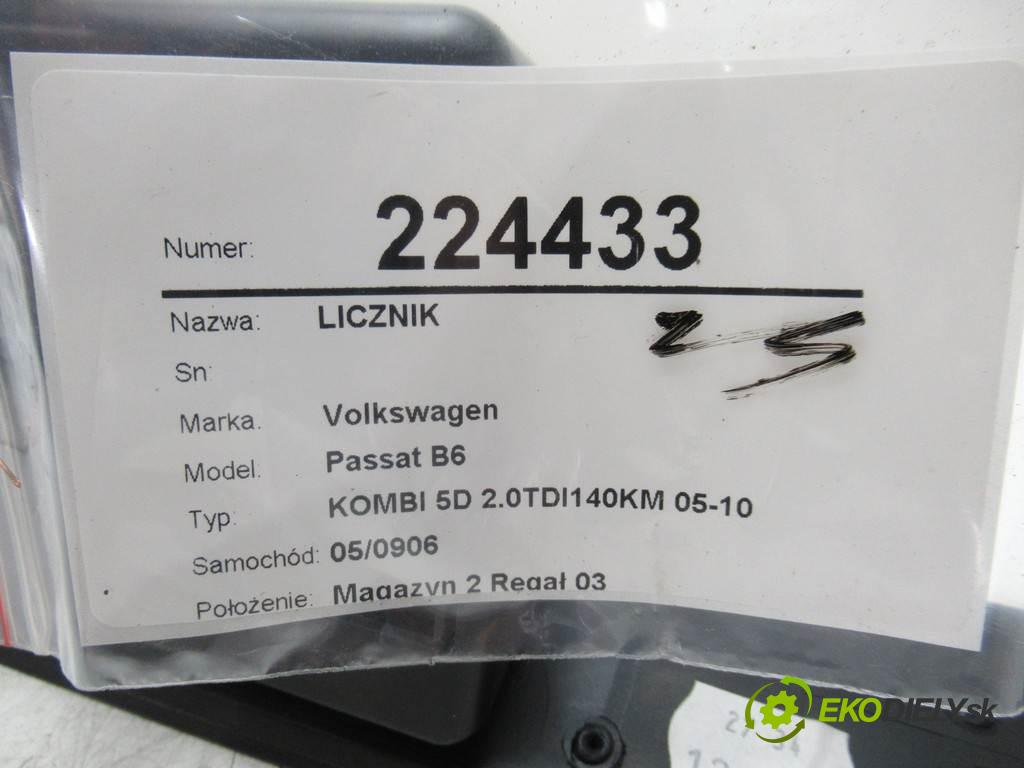 Volkswagen Passat B6  2006 140KM KOMBI 5D 2.0TDI140KM 05-10 2000 prístrojovka  (Přístrojové desky, displeje)