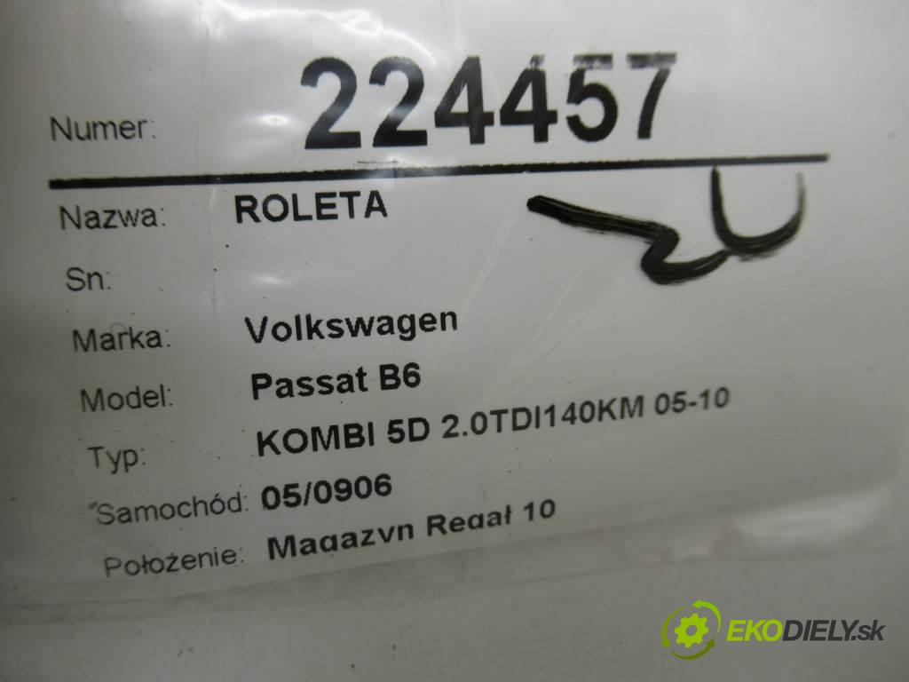 Volkswagen Passat B6  2006 140KM KOMBI 5D 2.0TDI140KM 05-10 2000 Roleta 3C9869871 (Rolety kufra)