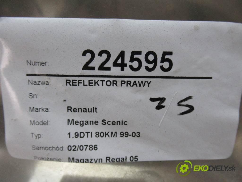 Renault Megane Scenic  2003 59 kw 1.9DTI 80KM 99-03 1900 světlomet pravý