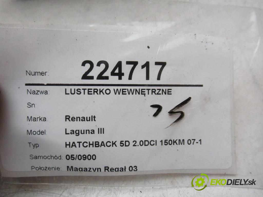 Renault Laguna III  2007 110 kw HATCHBACK 5D 2.0DCI 150KM 07-15 2000 zpětné zrcátko vnitřní  (Světla vnitřní)