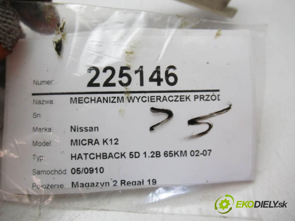 Nissan MICRA K12  2004 48kw HATCHBACK 5D 1.2B 65KM 02-07 1200 Mechanizmus stieračov predný 28810AX700 (Motorčeky stieračov predné)
