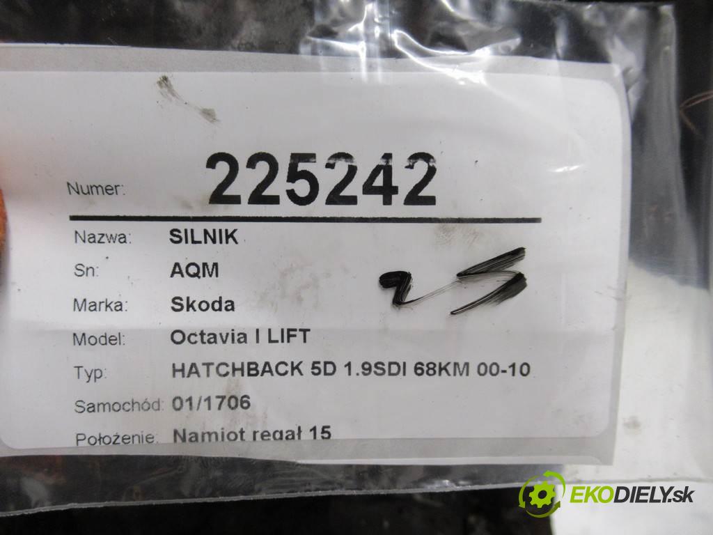 Skoda Octavia I LIFT  2001  HATCHBACK 5D 1.9SDI 68KM 00-10 1900 Motor AQM (Motory (kompletné))