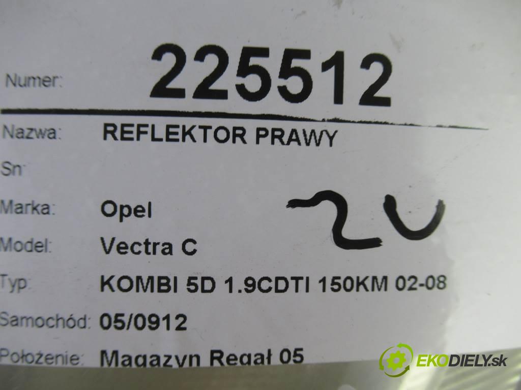Opel Vectra C  2004 110 kw KOMBI 5D 1.9CDTI 150KM 02-08 1900 Svetlomet pravy  (Pravé)