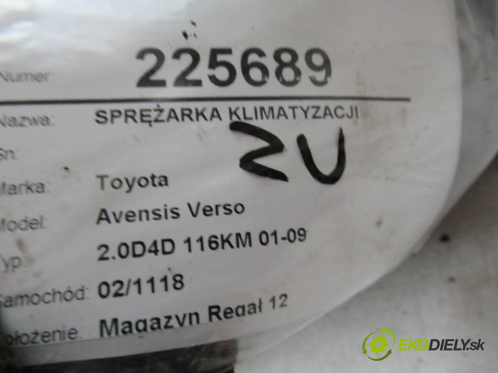 Toyota Avensis Verso  2003 85 kw 2.0D4D 116KM 01-09 2000 Kompresor klimatizácie 447220-4222 (Kompresory klimatizácie)
