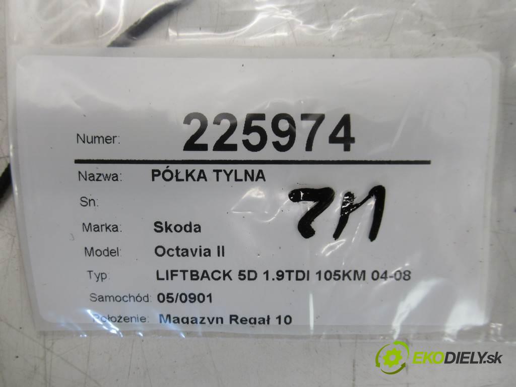 Skoda Octavia II  2007 77 kw LIFTBACK 5D 1.9TDI 105KM 04-08 1900 pláto zadní část  (Plata kufrů)