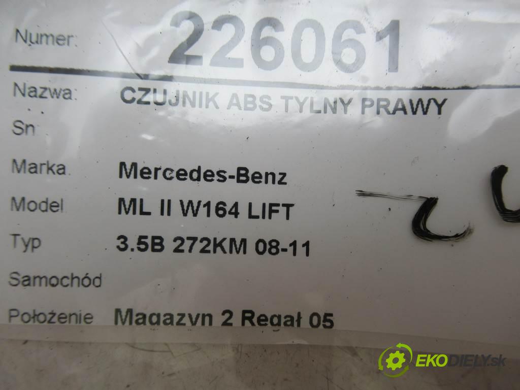 Mercedes-Benz ML II W164 LIFT    3.5B 272KM 08-11  Snímač ABS zadný pravy A1644405641 (Snímače ABS)