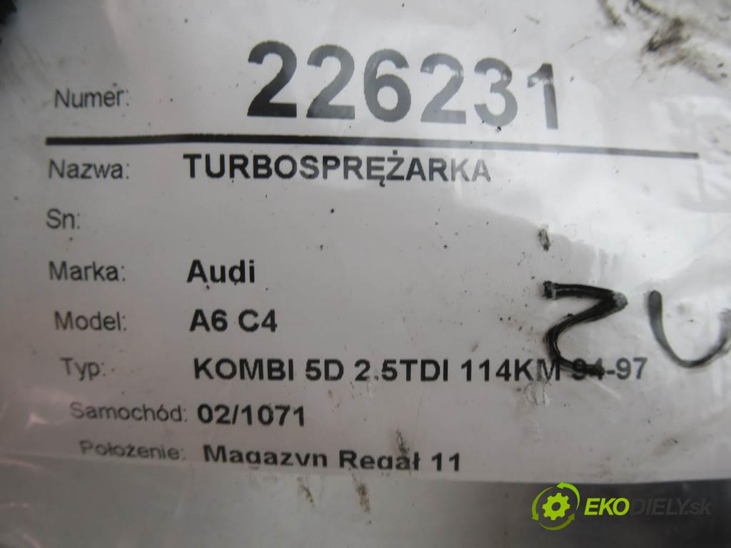 Audi A6 C4  1996 85 kw KOMBI 5D 2.5TDI 114KM 94-97 2500 turbo 046145703F (Turbodúchadla (kompletní))