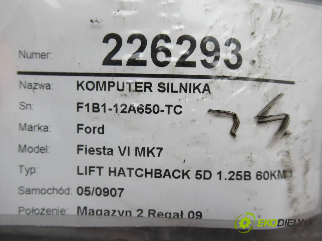 Ford Fiesta VI MK7  2015 44 kw LIFT HATCHBACK 5D 1.25B 60KM 12-17 1242 riadiaca jednotka Motor F1B1-12A650-TC (Riadiace jednotky)