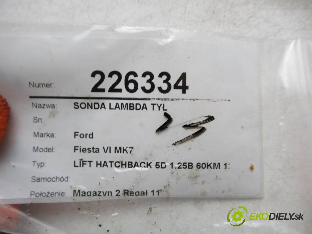 Ford Fiesta VI MK7    LIFT HATCHBACK 5D 1.25B 60KM 12-17  sonda lambda zad AE81-9G444-BC (Lambda sondy)
