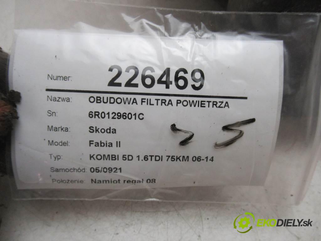 Skoda Fabia II  2011 55 kw KOMBI 5D 1.6TDI 75KM 06-14 1600 obal filtra vzduchu 6R0129601C (Kryty filtrů)
