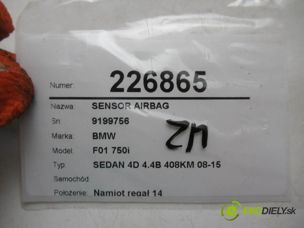 BMW F01 750i    SEDAN 4D 4.4B 408KM 08-15  senzor airbag 9199756 (Snímače)