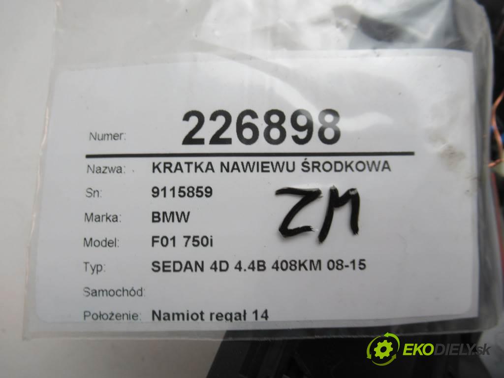 BMW F01 750i    SEDAN 4D 4.4B 408KM 08-15  mří topení střední 9115859 (Mřížky topení)