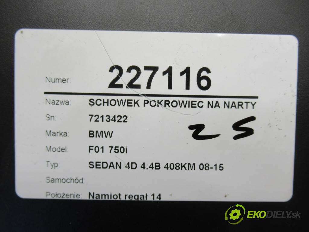 BMW F01 750i    SEDAN 4D 4.4B 408KM 08-15  Priehradka, kastlík koberček na lyže 7213422 (Ostatné)