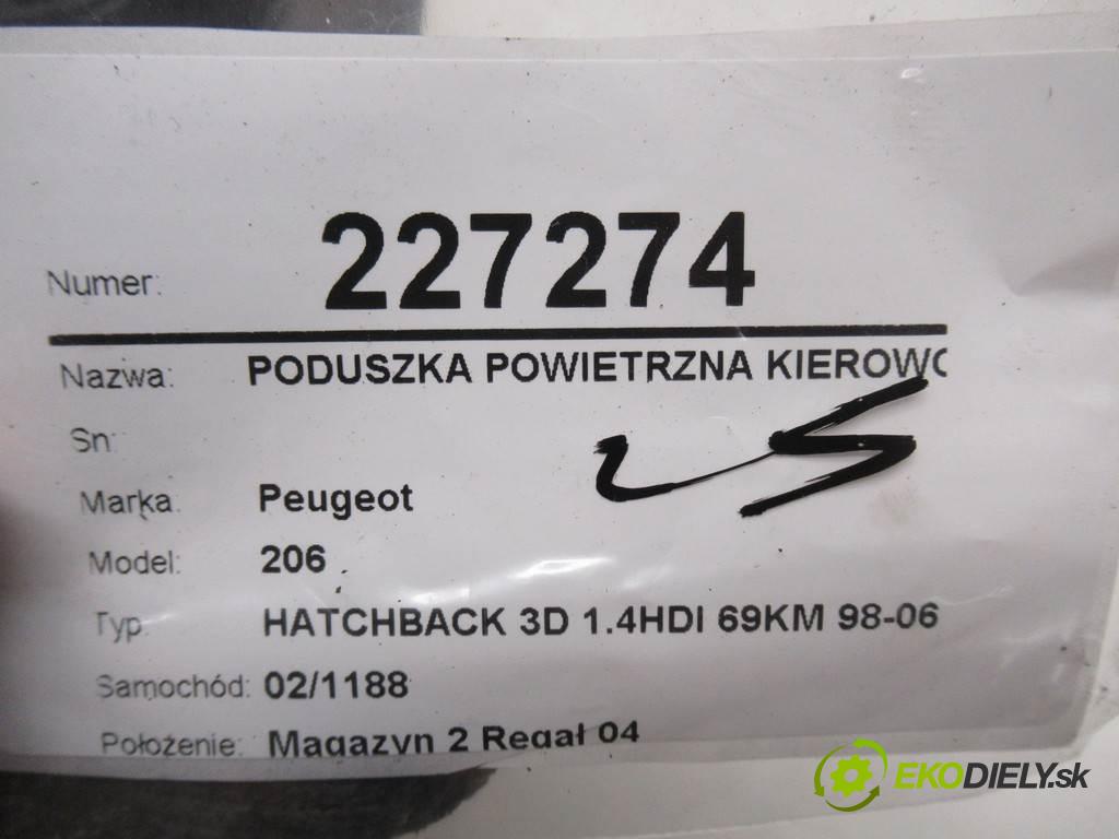 Peugeot 206  2002 51 kw HATCHBACK 3D 1.4HDI 69KM 98-06 1400 AirBag - volantu 96441166ZR (Airbagy)
