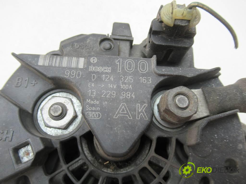Opel Astra H  2009  KOMBI 5D 1.6B 116KM 05-10 1600 Alternátor 13229984 0124325163 (Alternátory)