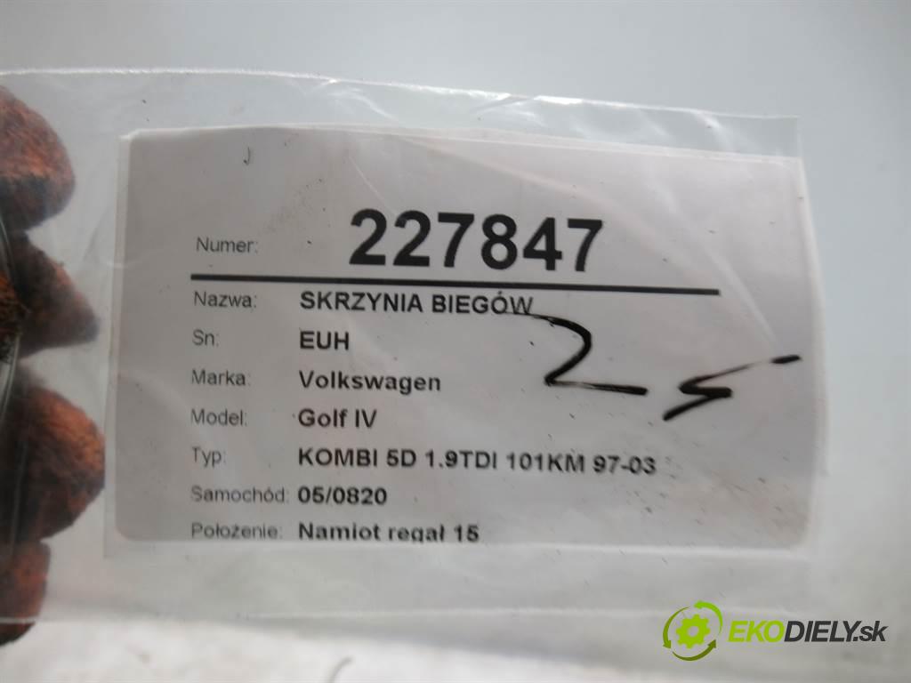 Volkswagen Golf IV  2001 74 kw KOMBI 5D 1.9TDI 101KM 97-03 1900 Prevodovka - EUH (Prevodovky)