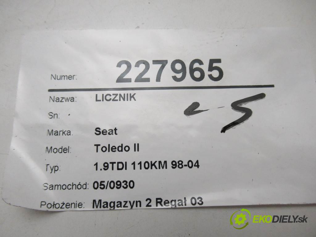 Seat Toledo II  2003 125KM 1.9TDI 110KM 98-04 1800 prístrojovka 110080153005 (Přístrojové desky, displeje)