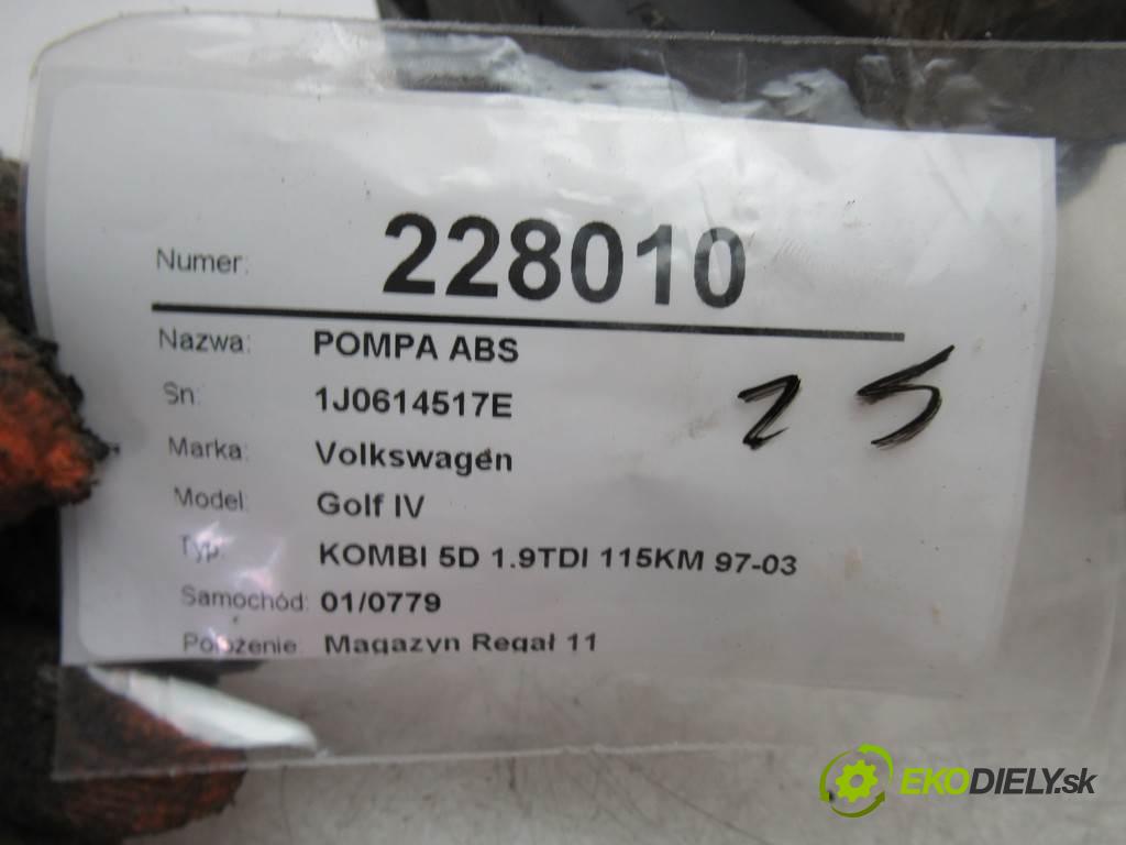 Volkswagen Golf IV  2000  KOMBI 5D 1.9TDI 115KM 97-03 1900 Pumpa ABS 1J0614517E (Pumpy ABS)