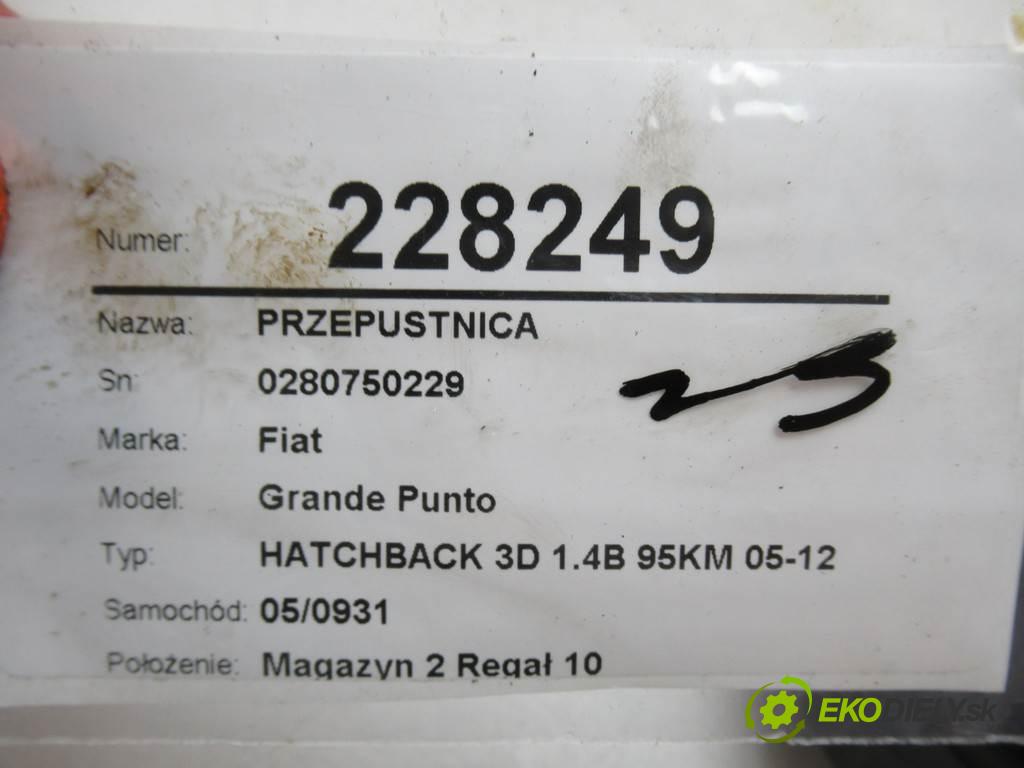 Fiat Grande Punto  2007 70kw HATCHBACK 3D 1.4B 95KM 05-12 1400 Škrtiaca klapka 0280750229 (Škrtiace klapky)