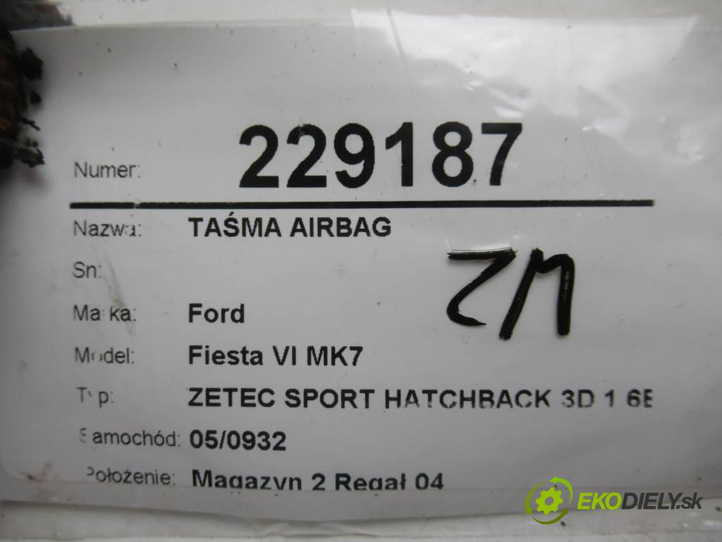 Ford Fiesta VI MK7  2010 120KM ZETEC SPORT HATCHBACK 3D 1.6B 120KM 08-12 1600 Krúžok, slimák airbag 8A6T-14A664-AB (Airbagy)