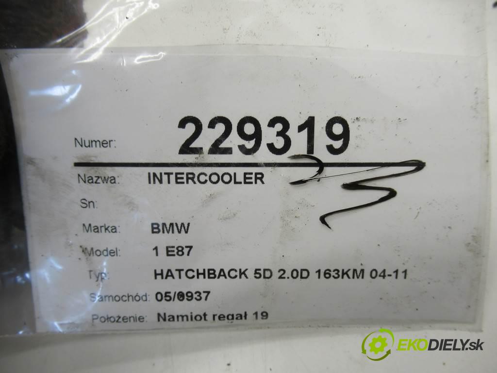 BMW 1 E87  2006 163KM HATCHBACK 5D 2.0D 163KM 04-11 2000 intercooler  (Intercoolery (chladiče nasávaného vzduchu))