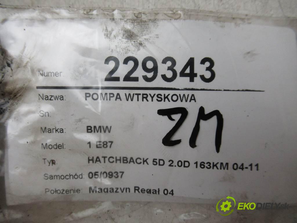 BMW 1 E87  2006 163KM HATCHBACK 5D 2.0D 163KM 04-11 2000 Pumpa vstrekovacia 0445010045 (Vstrekovacie čerpadlá)