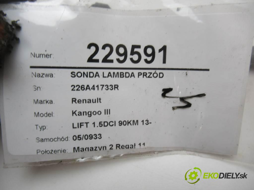 Renault Kangoo III  2017  LIFT 1.5DCI 90KM 13- 1500 sonda lambda přední část 226A41733R (Lambda sondy)