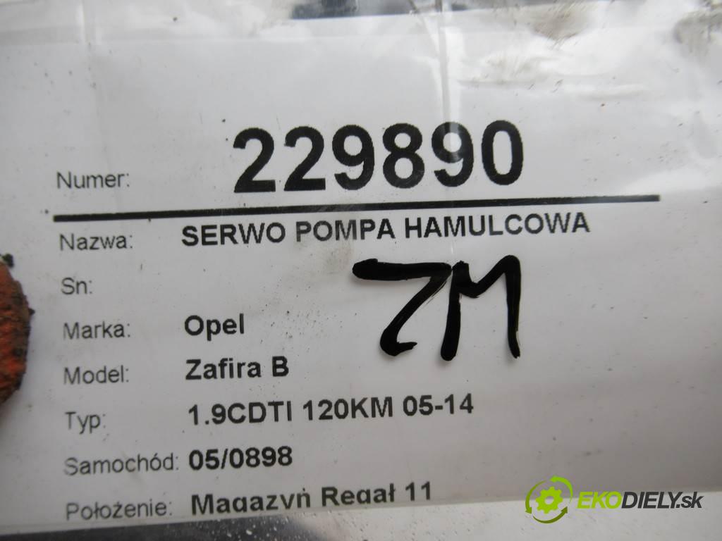 Opel Zafira B  2005 88 kw 1.9CDTI 120KM 05-14 1910 Posilovač Pumpa brzdová 13142362 (Posilňovače bŕzd)