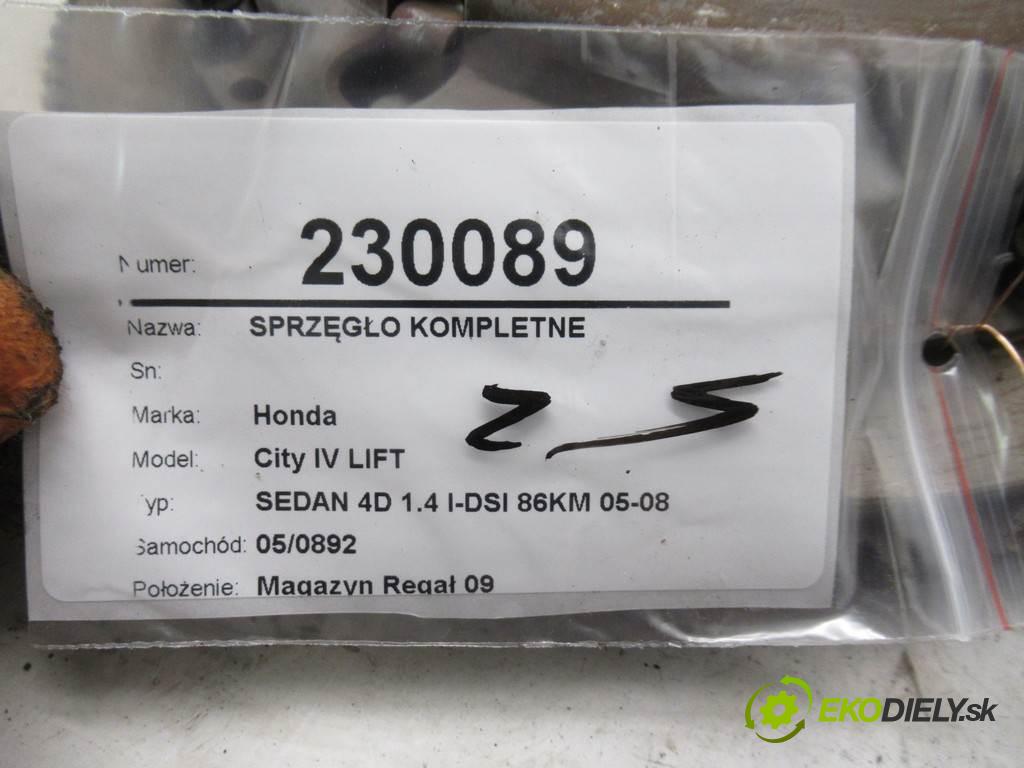 Honda City IV LIFT  2007 61 kw SEDAN 4D 1.4 I-DSI 86KM 05-08 1400 spojková sada bez ložiska komplet  (Kompletní sady (bez ložiska))