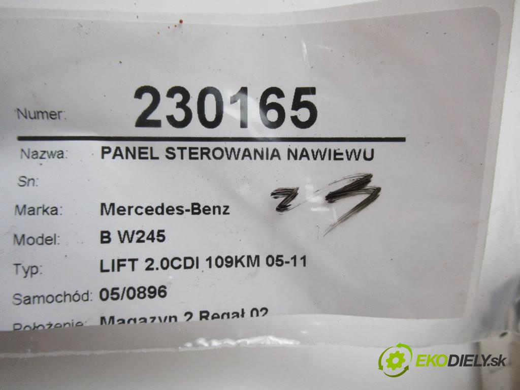 Mercedes-Benz B W245  2009  LIFT 2.0CDI 109KM 05-11 1991 Panel ovládania kúrenia A1698301985 (Prepínače, spínače, tlačidlá a ovládače kúrenia)