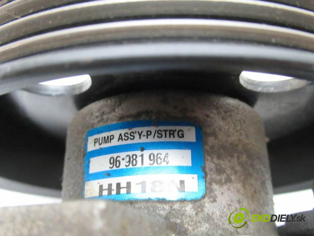 Chevrolet Aveo LIFT  2008 62 kw SEDAN 4D T250 1.2B 84KM 07-11 1200 Pumpa servočerpadlo 96981964 (Servočerpadlá, pumpy riadenia)