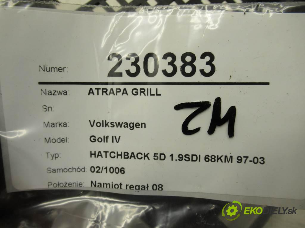 Volkswagen Golf IV  1998  HATCHBACK 5D 1.9SDI 68KM 97-03 1900 Mriežka maska 1J0853655D (Mriežky, masky)