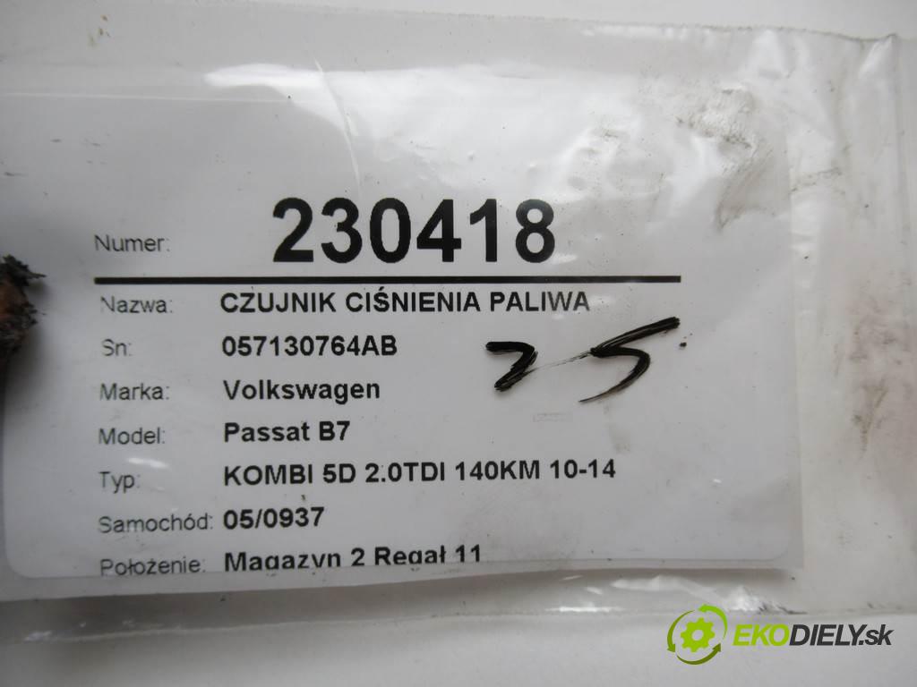 Volkswagen Passat B7  2012 103kw KOMBI 5D 2.0TDI 140KM 10-14 2000 Snímač tlaku paliva 057130764AB (Snímače)