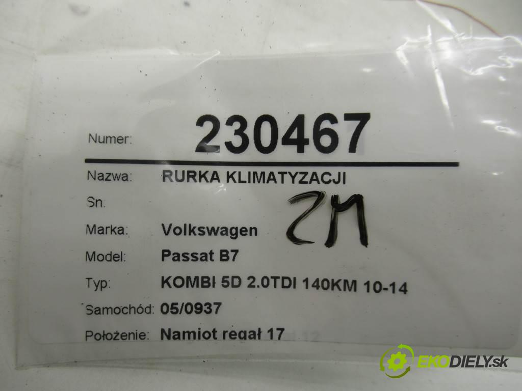 Volkswagen Passat B7  2012 103kw KOMBI 5D 2.0TDI 140KM 10-14 2000 rúrka klimatizácie 3C0820743CC (Rúrky klimatizácie)