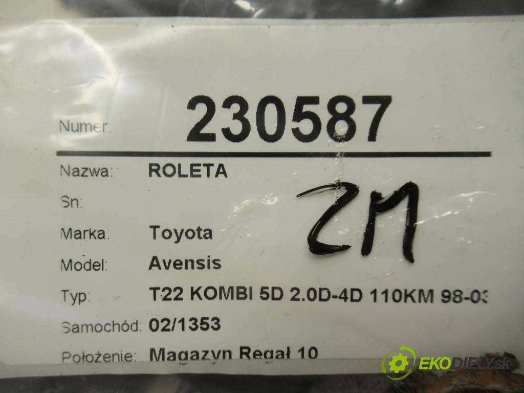 Toyota Avensis  2001 81 kw T22 KOMBI 5D 2.0D-4D 110KM 98-03 2000 Roleta  (Rolety kufra)