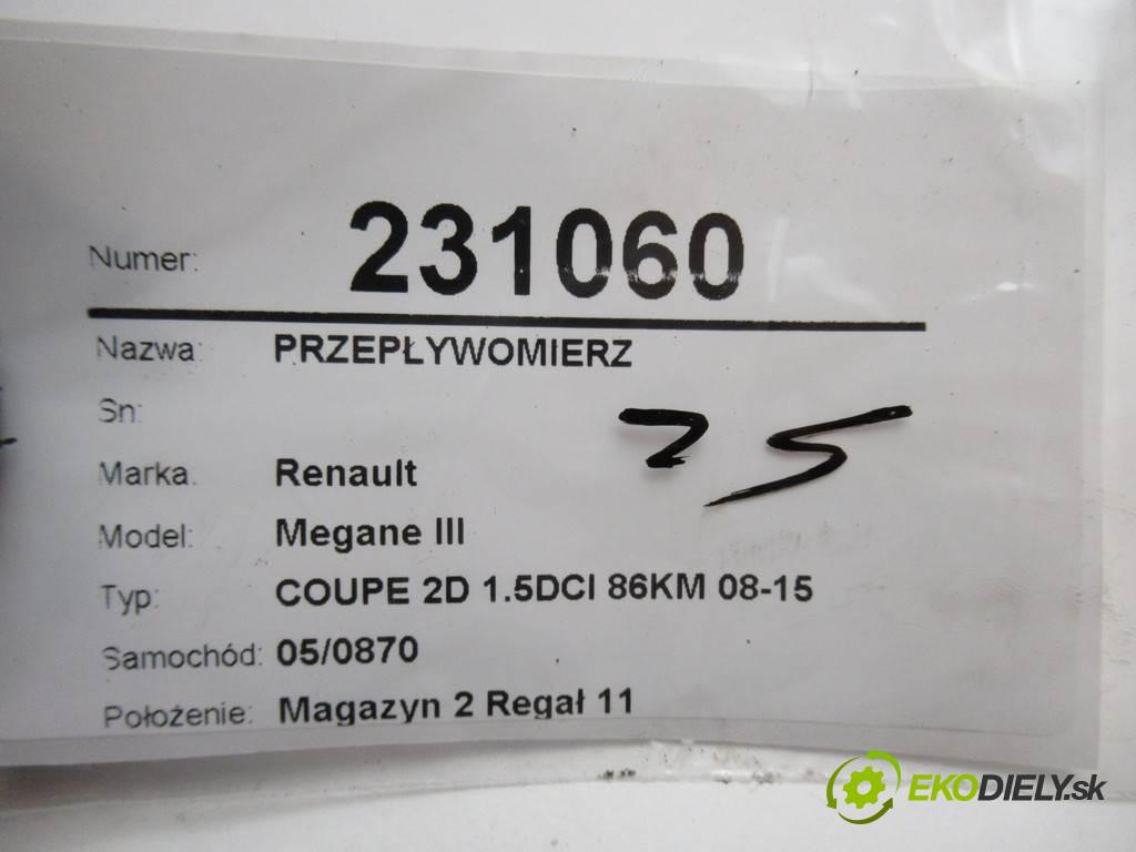 Renault Megane III  2009 63 kw COUPE 2D 1.5DCI 86KM 08-15 1461 váha vzduchu 8200682558 (Váhy vzduchu)