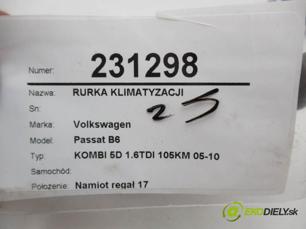 Volkswagen Passat B6    KOMBI 5D 1.6TDI 105KM 05-10  rúrka klimatizácie 3C0820721R (Rúrky klimatizácie)