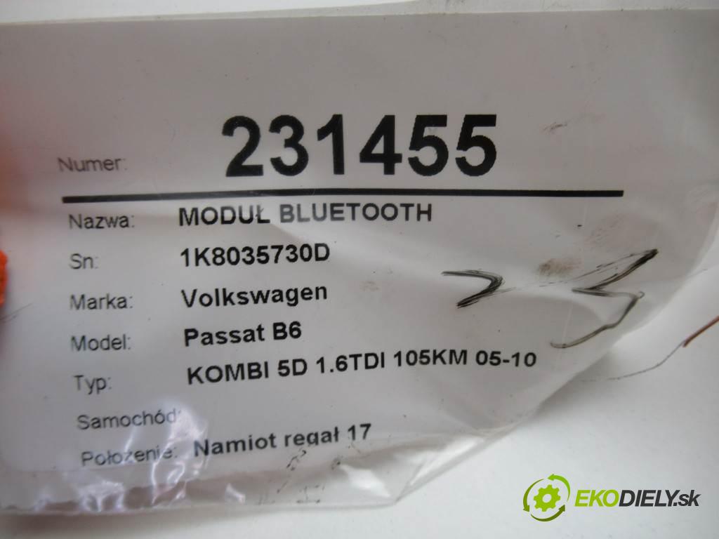 Volkswagen Passat B6    KOMBI 5D 1.6TDI 105KM 05-10  Modul bluetooth 1K8035730D (Ostatné)