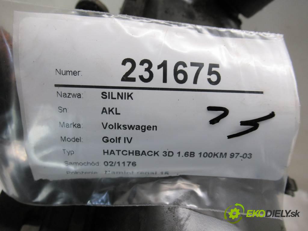 Volkswagen Golf IV  1998 74 kw HATCHBACK 3D 1.6B 100KM 97-03 1600 Motor AKL (Motory (kompletné))