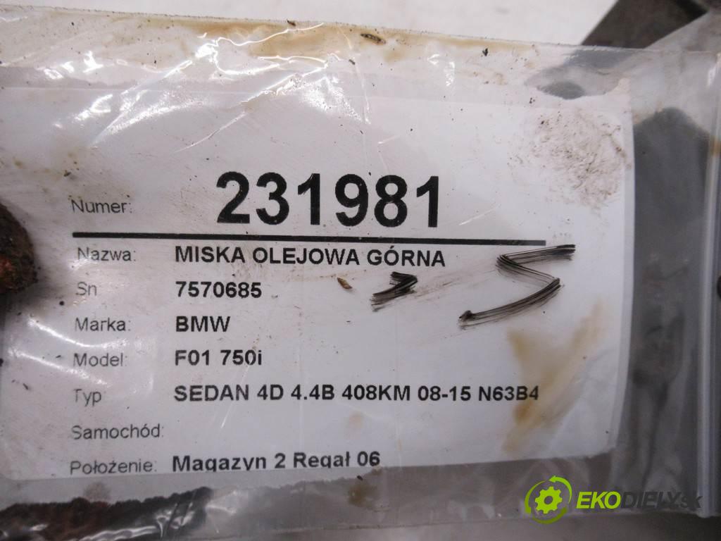 BMW F01 750i    SEDAN 4D 4.4B 408KM 08-15 N63B44A  vaňa olejová horná 7570685 (Olejové vane)