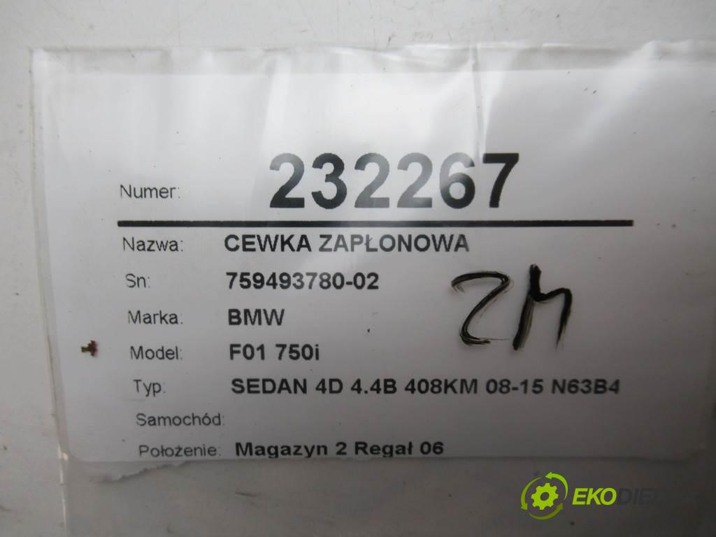 BMW F01 750i    SEDAN 4D 4.4B 408KM 08-15 N63B44A  Cievka zapaľovacia 759493780-02 (Zapaľovacie cievky, moduly)