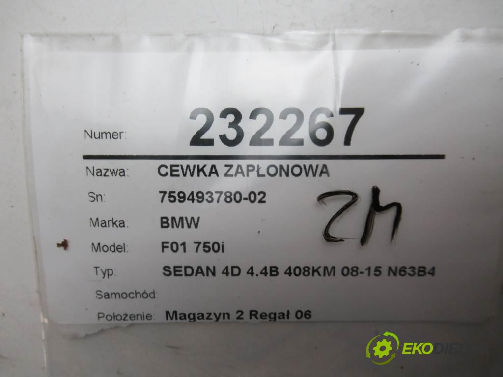 BMW F01 750i    SEDAN 4D 4.4B 408KM 08-15 N63B44A  Cievka zapaľovacia 759493780-02 (Zapaľovacie cievky, moduly)