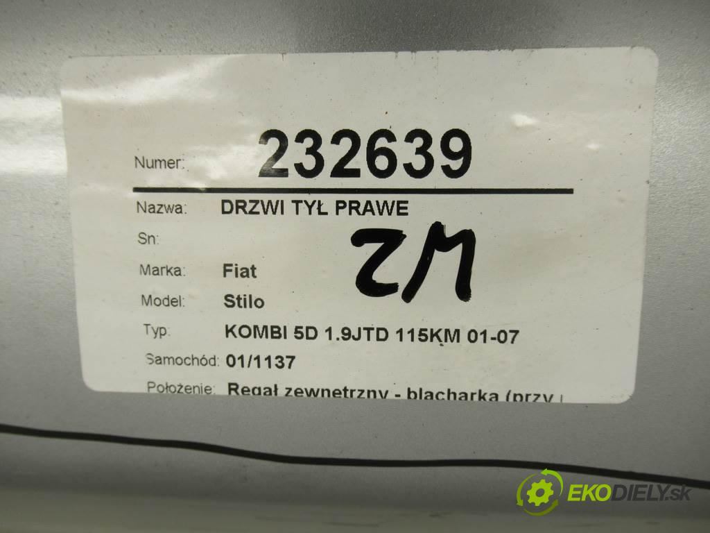 Fiat Stilo  2003  KOMBI 5D 1.9JTD 115KM 01-07 1900 Dvere zad pravé
