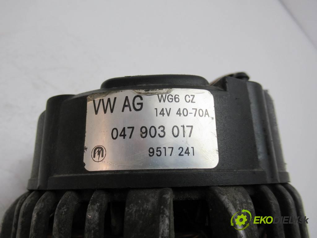Skoda Fabia  2002  HATCHBACK 5D 1.4B 60KM 99-07 1400 Alternátor 043903017 (Alternátory)