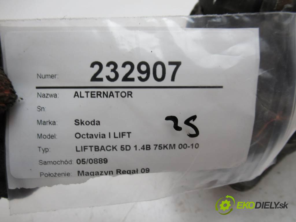 Skoda Octavia I LIFT  2003  LIFTBACK 5D 1.4B 75KM 00-10 1400 Alternátor 037903025E (Alternátory)