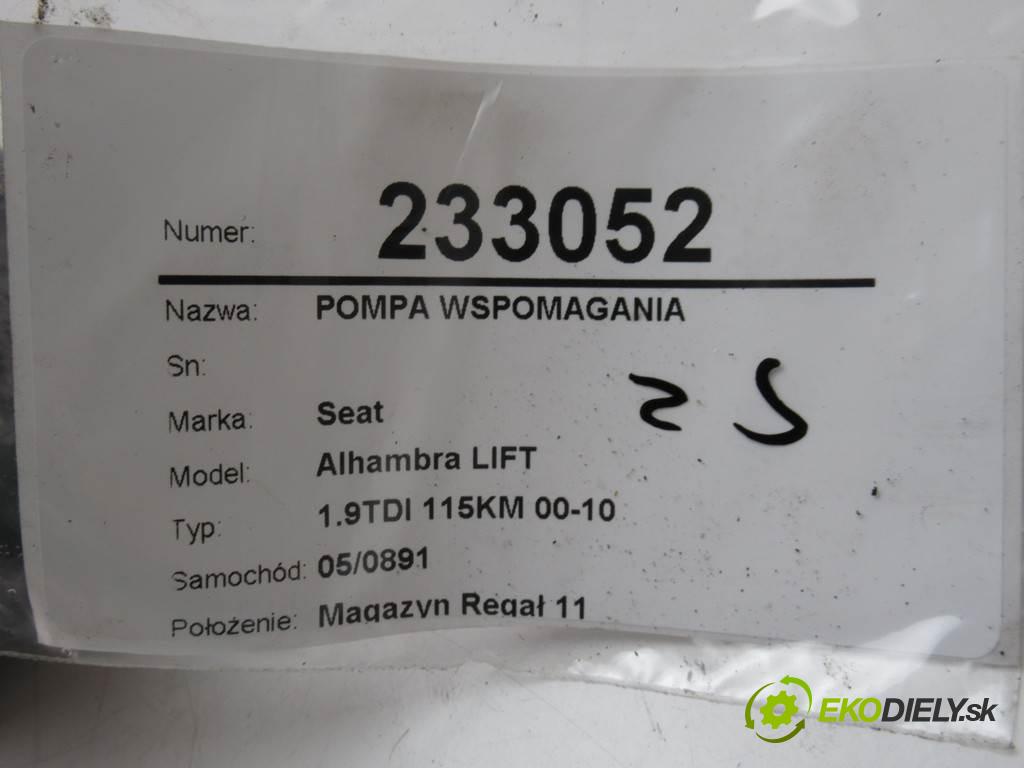 Seat Alhambra LIFT  2001 85kw 1.9TDI 115KM 00-10 1900 Pumpa servočerpadlo  (Servočerpadlá, pumpy riadenia)