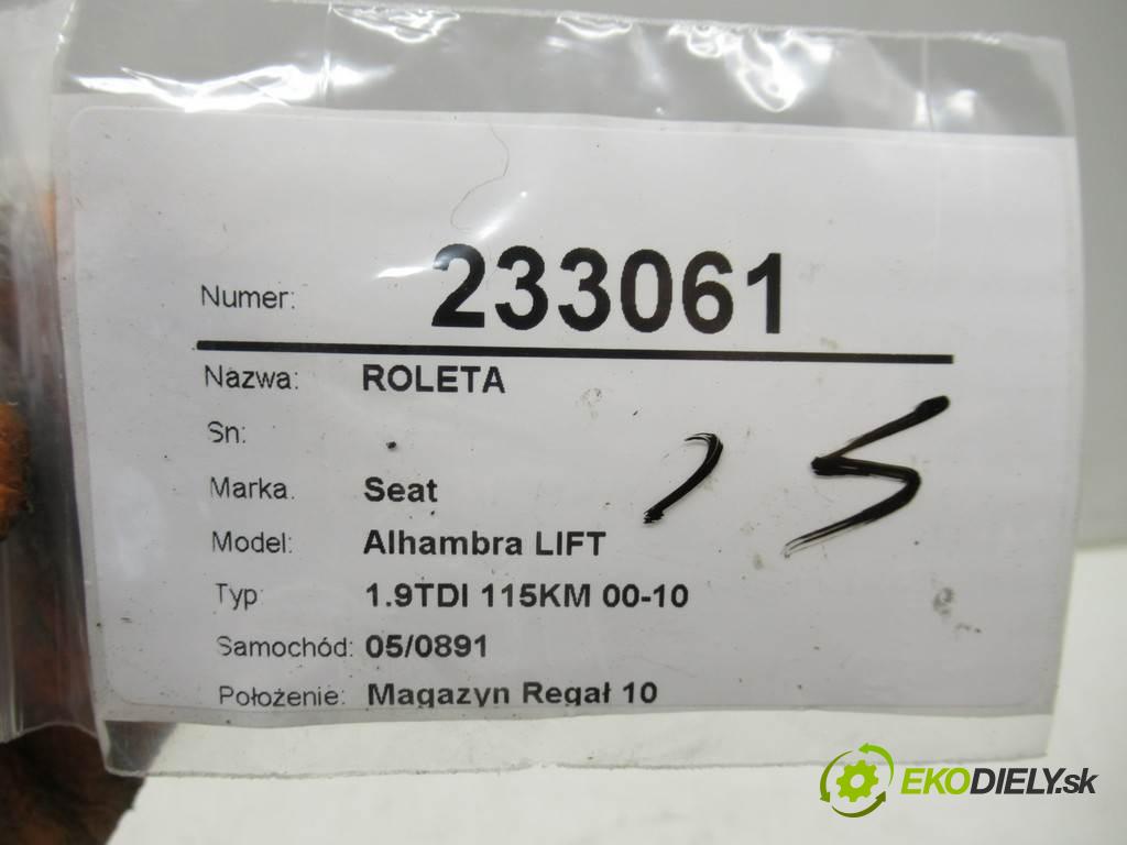 Seat Alhambra LIFT  2001 85kw 1.9TDI 115KM 00-10 1900 Roleta  (Rolety kufra)